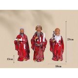  Bộ Tượng Tam Đa Phúc Lộc Thọ Gốm Sứ Men Màu Cao Cấp BKCECN-10295 