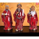  Bộ Tượng Tam Đa Phúc Lộc Thọ Gốm Sứ Men Màu Cao Cấp BKCECN-10295 