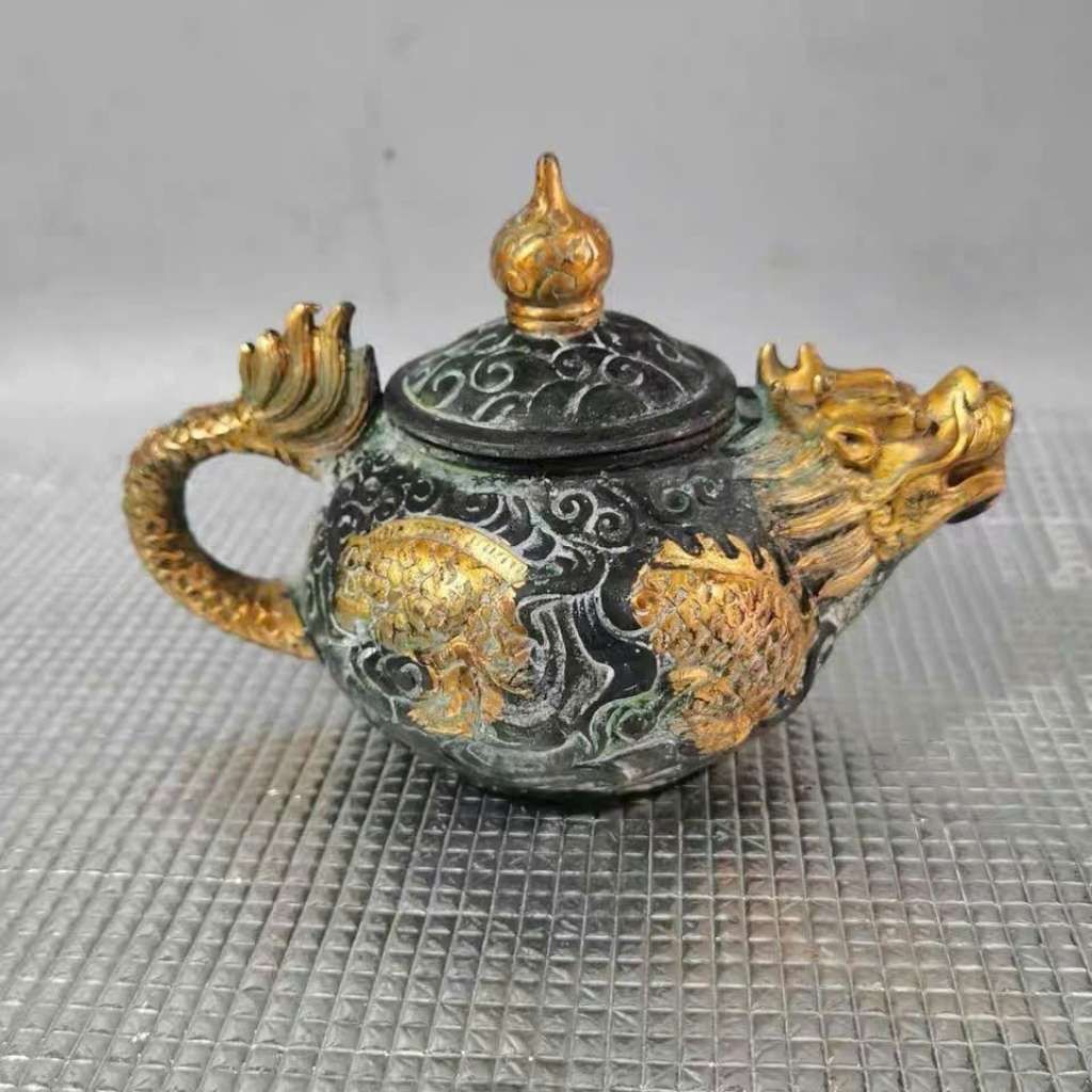  Ấm Trà Bằng Đồng Hun Giả Cổ Cao Cấp BKMECN-9750 