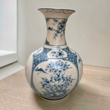  Bình Tỏi Phệ Tứ Cảnh Men Lam Cao 55cm BKCECN-10317 