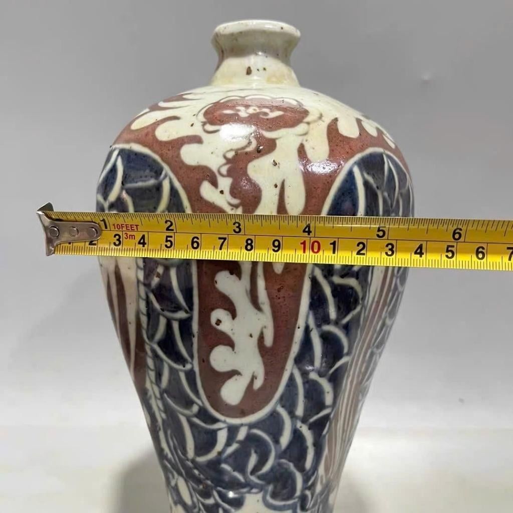  Bình Gốm Sứ Vẽ Rồng Men Rạn Sưu Tầm BKCECN-10318 