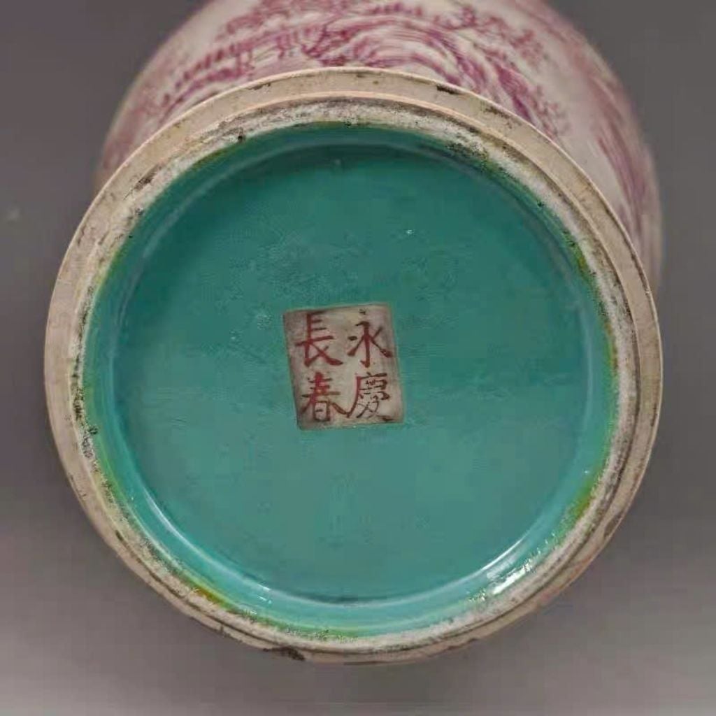  Bình Gốm Sứ Sơn Thủy Men Ngọc Sưu Tầm BKCECN-10320 