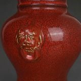  Bình Song Nhĩ Gốm Sứ Men Đỏ Huyết Dụ BKCECN-10324 