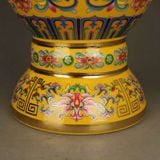  Bình Song Nhĩ Gốm Sứ Vẽ Gấm Hoa Vàng  BKCECN-10325 