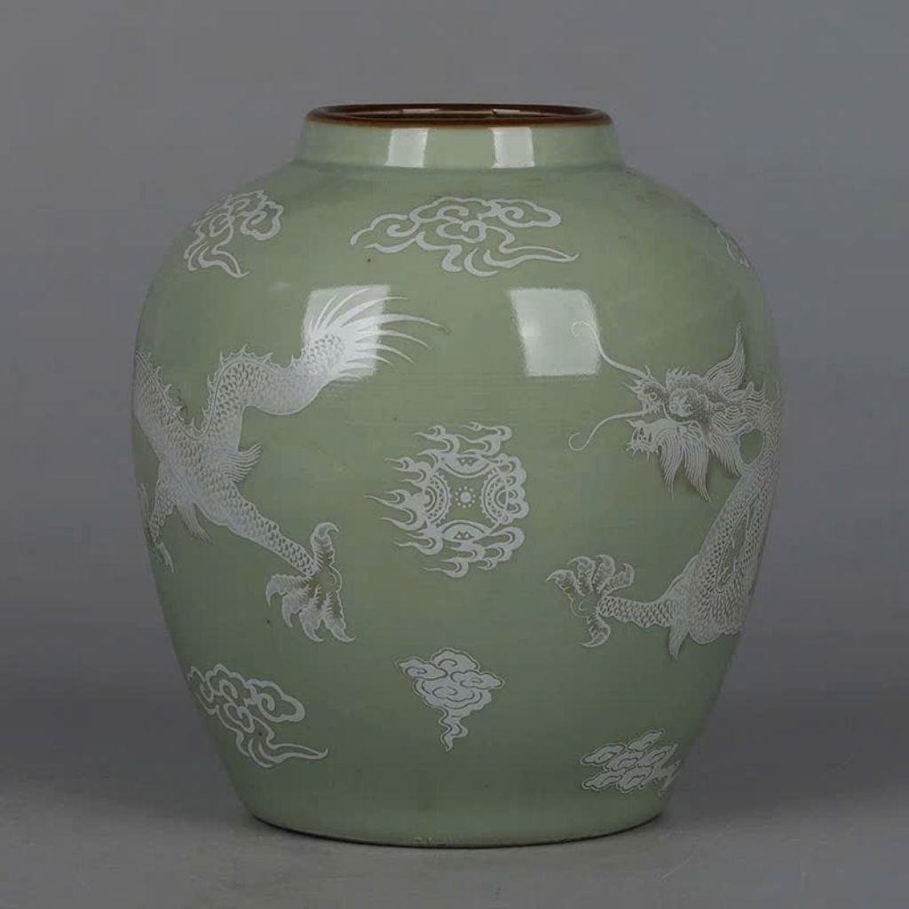  Hũ Gốm Sứ Vẽ Rồng Chầu Nguyệt BKCECN-10329 