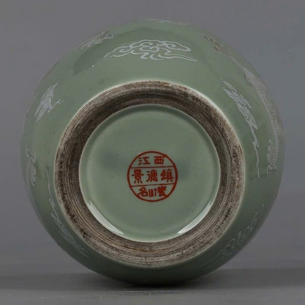  Hũ Gốm Sứ Vẽ Rồng Chầu Nguyệt BKCECN-10329 