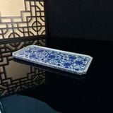  Khay Trà Sứ Hoa Mẫu Đơn Men Lam BKCECN-10330 