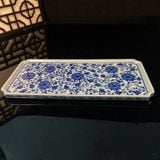  Khay Trà Sứ Hoa Mẫu Đơn Men Lam BKCECN-10330 