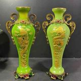  Cặp Lộc Bình Rồng Men Sứ Phong Thủy BKCECN-10331 