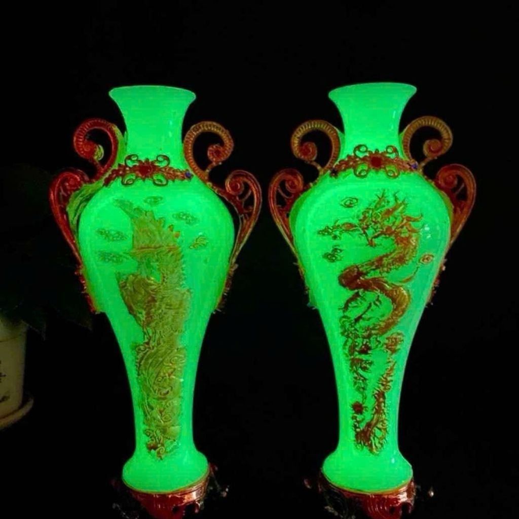  Cặp Lộc Bình Rồng Men Sứ Phong Thủy BKCECN-10331 