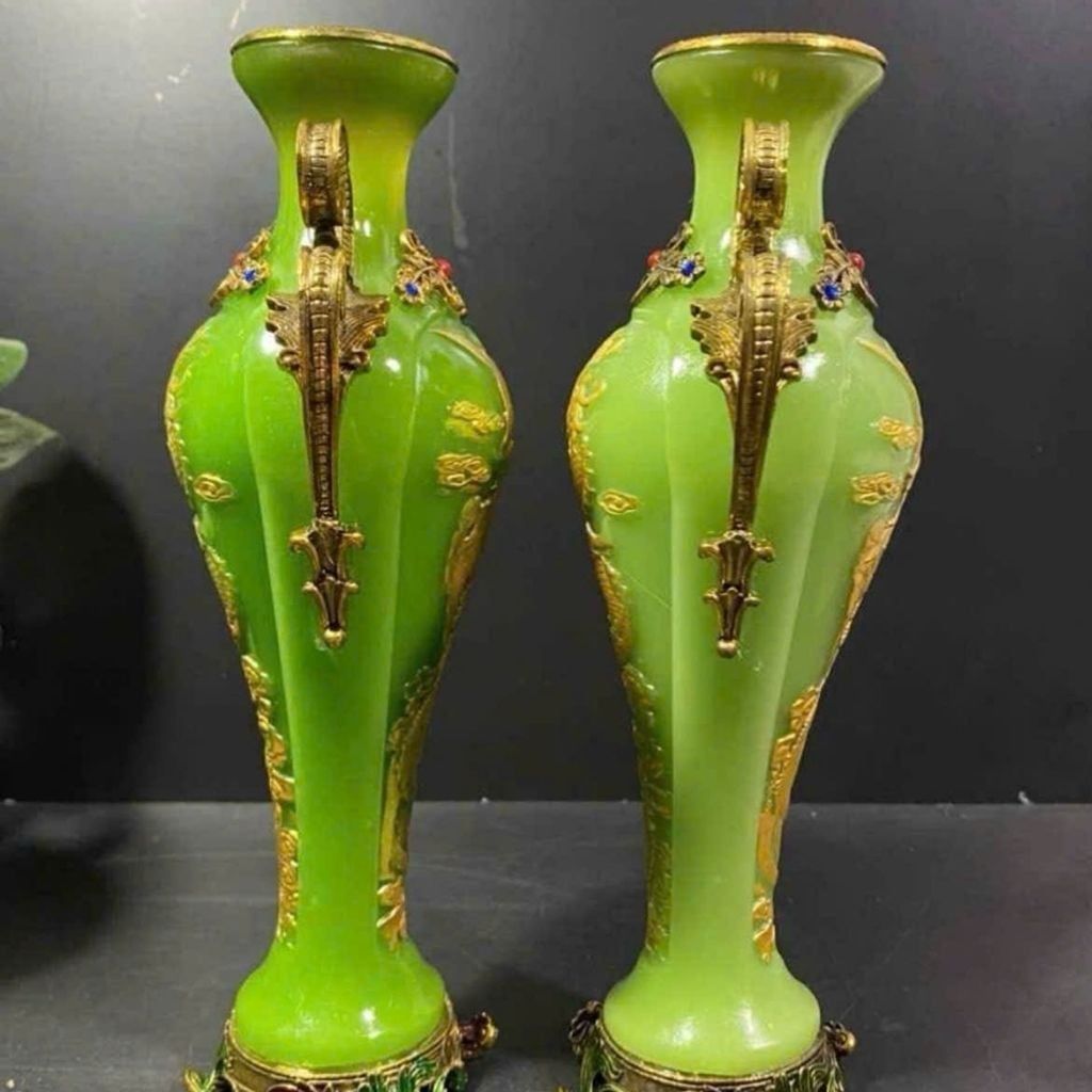  Cặp Lộc Bình Rồng Men Sứ Phong Thủy BKCECN-10331 