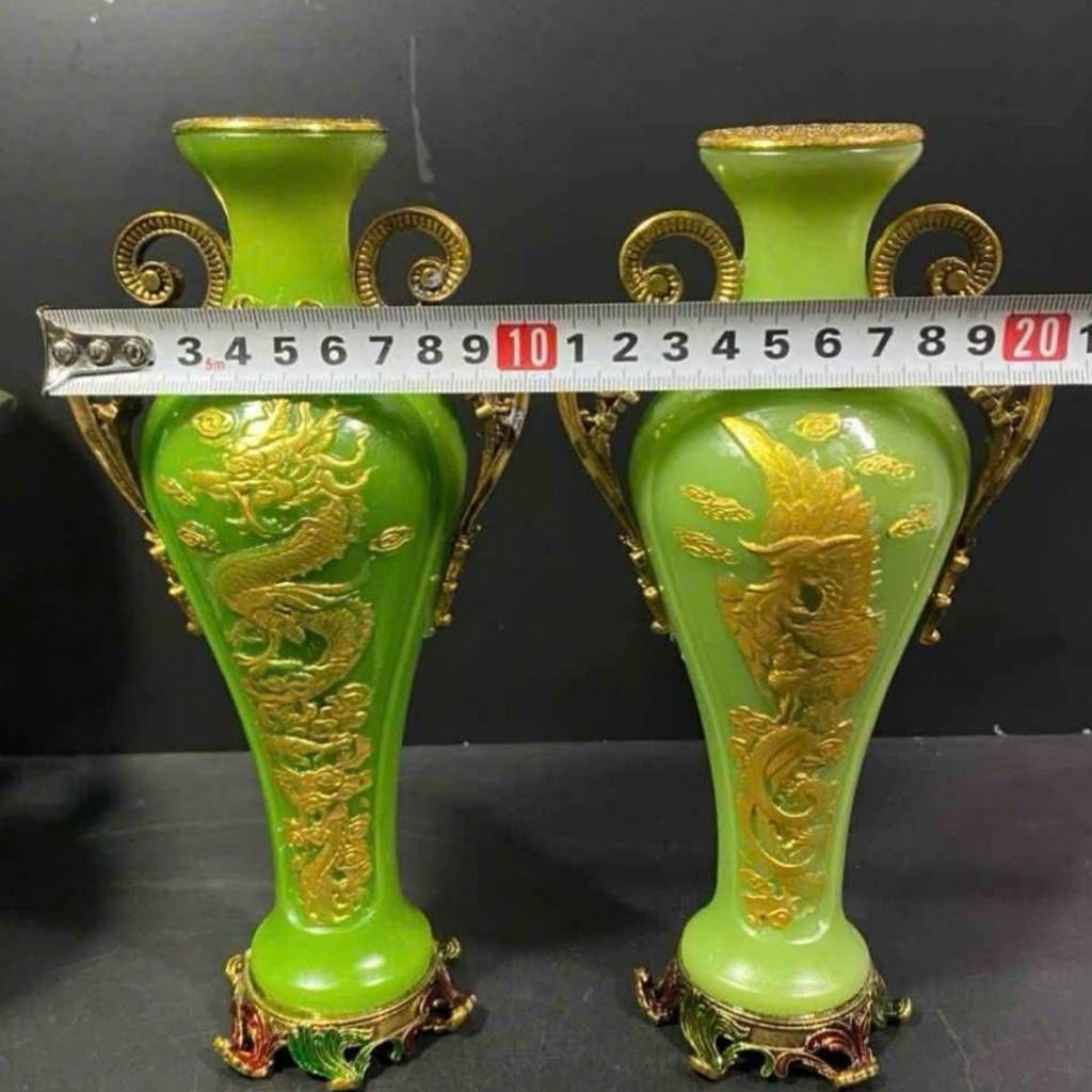  Cặp Lộc Bình Rồng Men Sứ Phong Thủy BKCECN-10331 