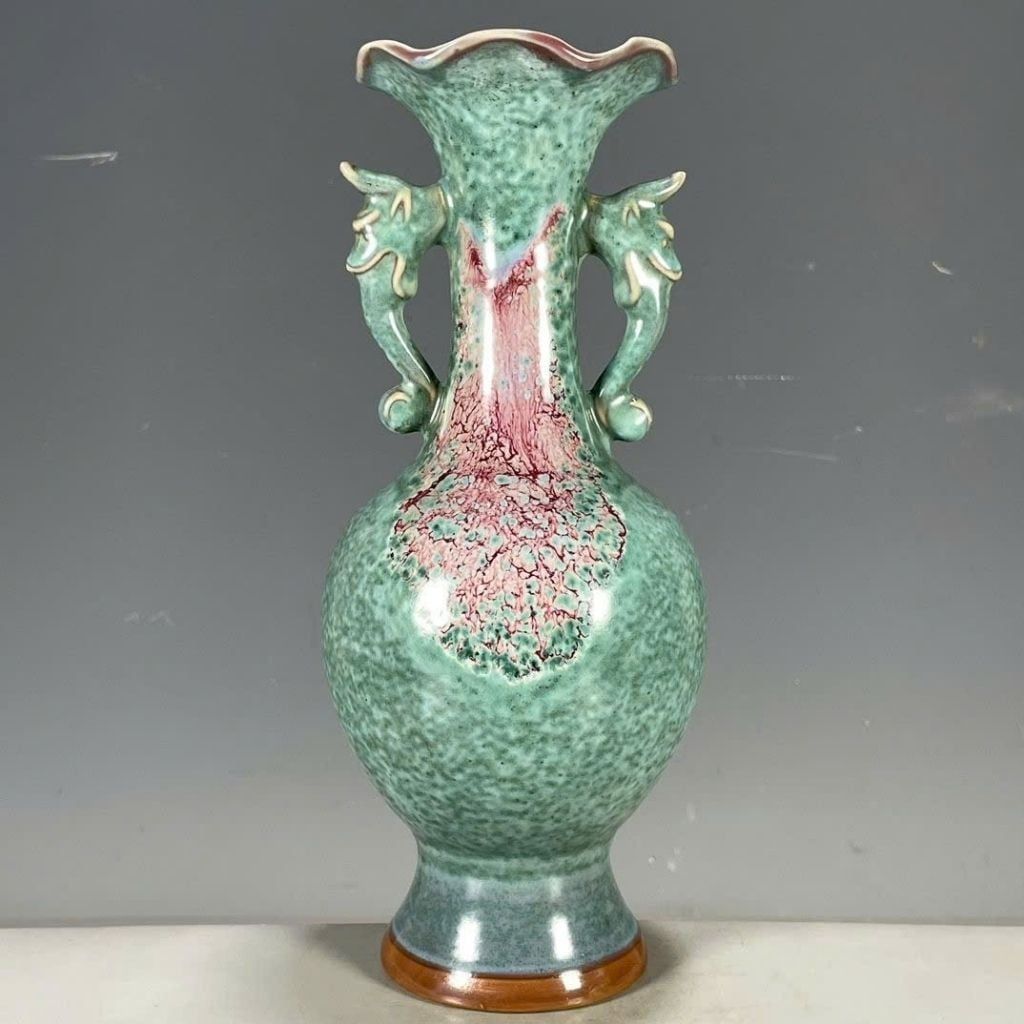  Bình Hoa Gốm Men Rạn Quai Rồng Cổ Điển BKCECN-10336 