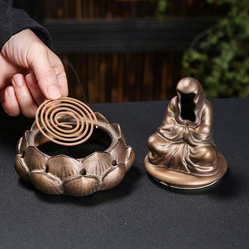  Lư xông trầm Vô Diện trên đài sen BKCECN-10342 
