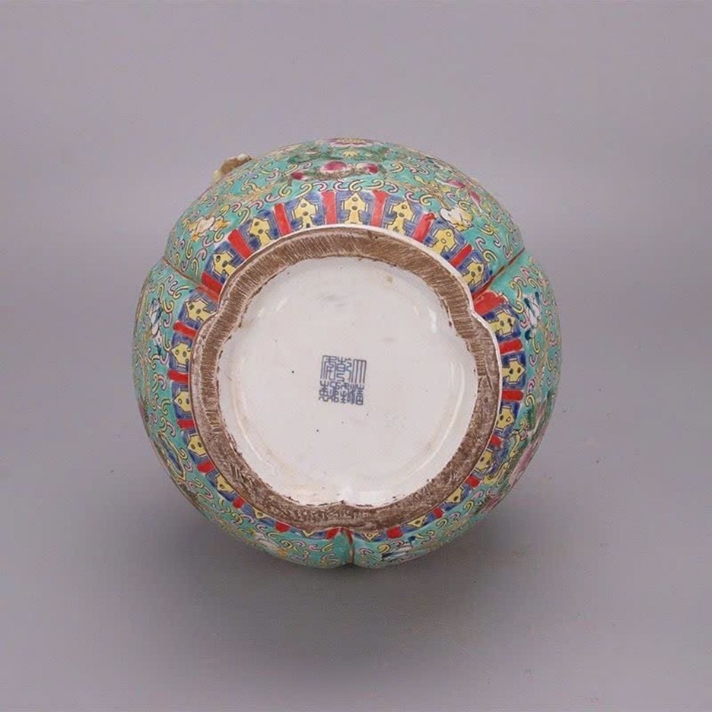  Bình Gốm Sứ Quả Đào Tiên Men Xanh Ngọc BKCECN-10344 