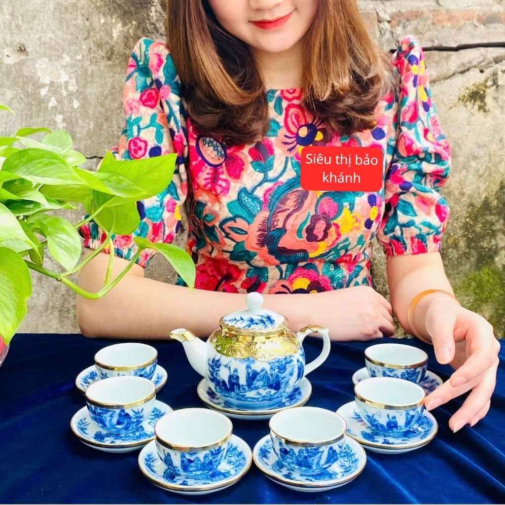  Bộ Ấm Chén Bọc Đồng Trúc Lâm Thất Hiền BKCEVN-10350 