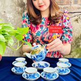  Bộ Ấm Chén Bọc Đồng Trúc Lâm Thất Hiền BKCEVN-10350 