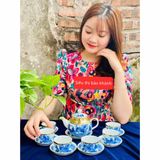  Bộ Ấm Chén Bọc Đồng Trúc Lâm Thất Hiền BKCEVN-10350 