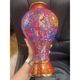  Bình Gốm Pháp Lam Vẽ Gấm Sưu Tầm Phong Thủy BKCECN-10353 