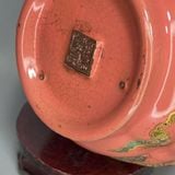  Bình Gốm Sưu Tầm Men Hồng Vẽ Rồng Vàng BKCECN-10358 