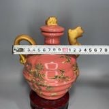  Bình Gốm Sưu Tầm Men Hồng Vẽ Rồng Vàng BKCECN-10358 