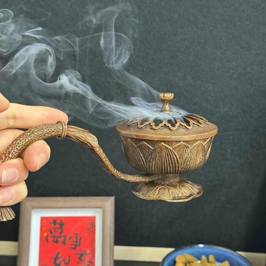  Xông Trầm Lư Đồng Hoa Sen Cao Cấp  BKMECN-9822 