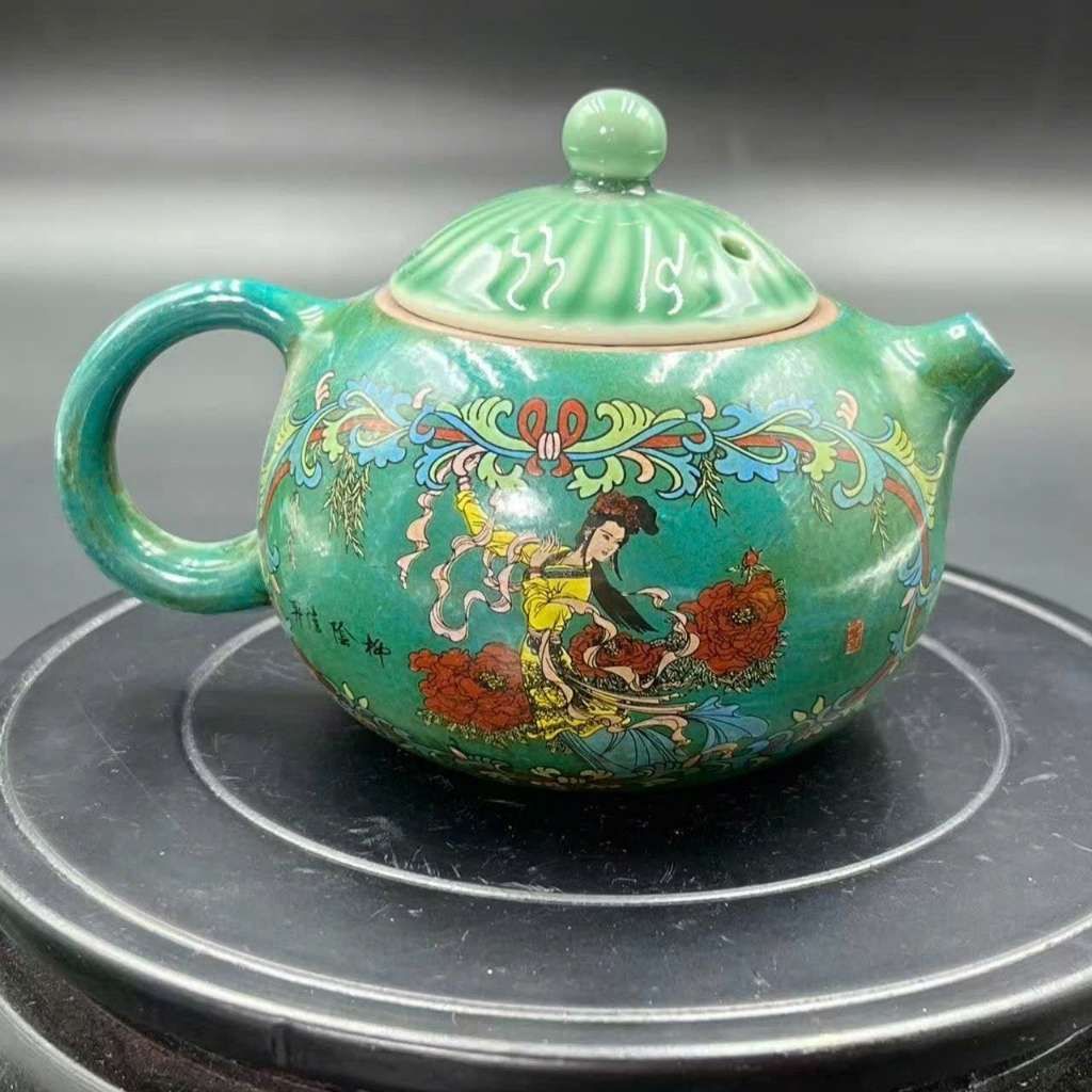  Ấm Trà Sưu Tầm Men Xanh Họa Tiết Tiên Nữ BKCECN-10366 