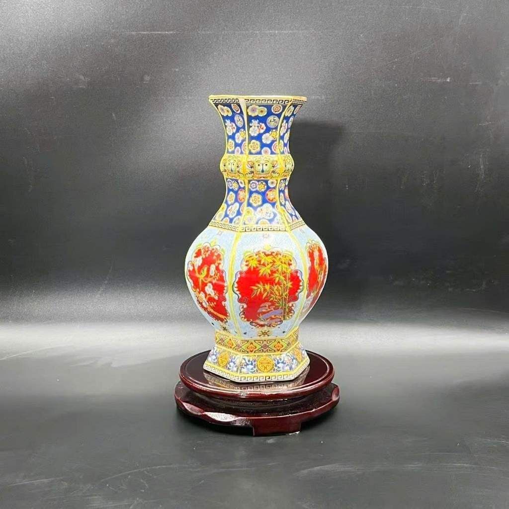  Bình Sưu Tầm Men Pháp Lam Họa Tiết Tứ Quý BKCECN-10367 