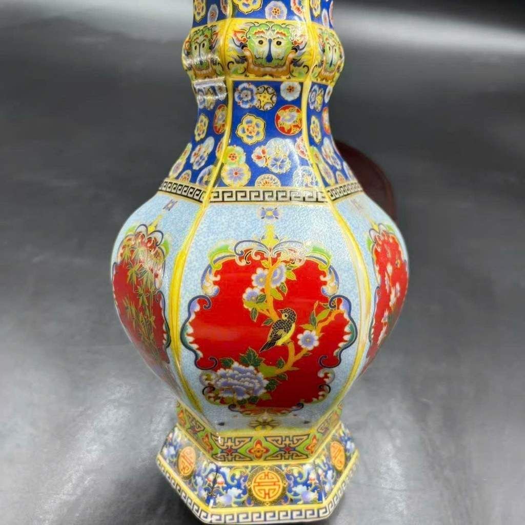  Bình Sưu Tầm Men Pháp Lam Họa Tiết Tứ Quý BKCECN-10367 