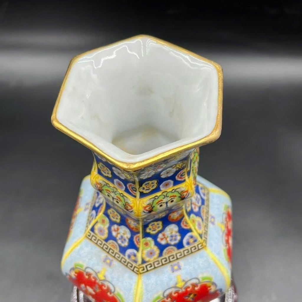  Bình Sưu Tầm Men Pháp Lam Họa Tiết Tứ Quý BKCECN-10367 