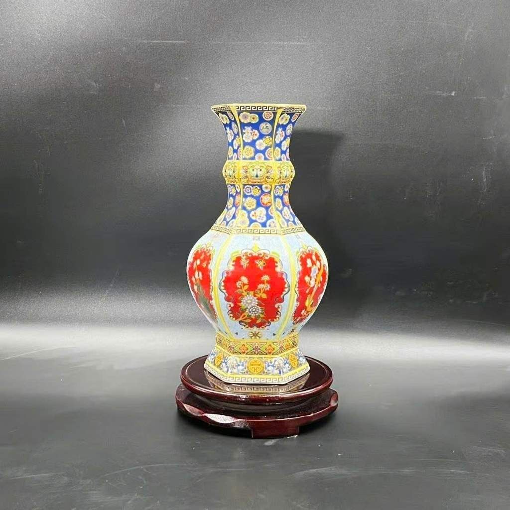  Bình Sưu Tầm Men Pháp Lam Họa Tiết Tứ Quý BKCECN-10367 