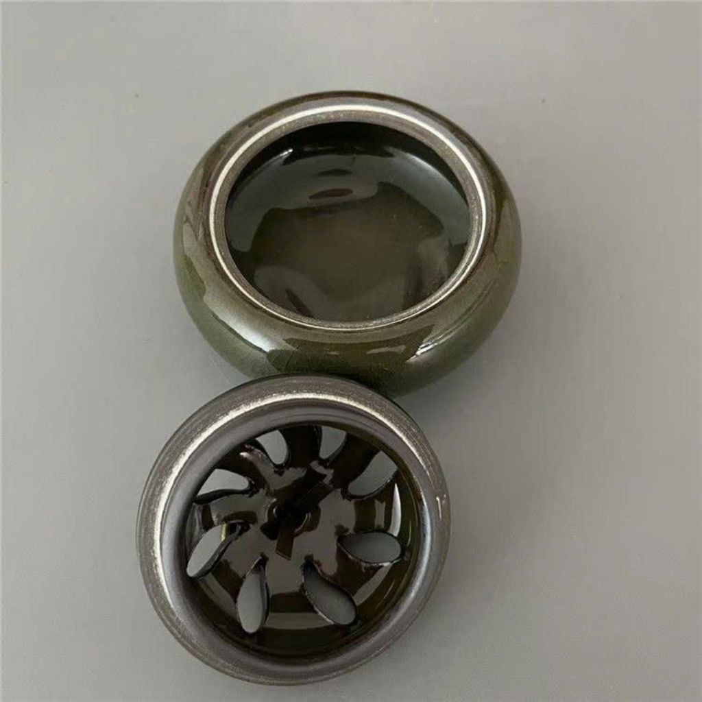  Lư Trầm Sưu Tầm Men Xanh Lá Hoa Sen Cao Cấp BKCECN-10385 