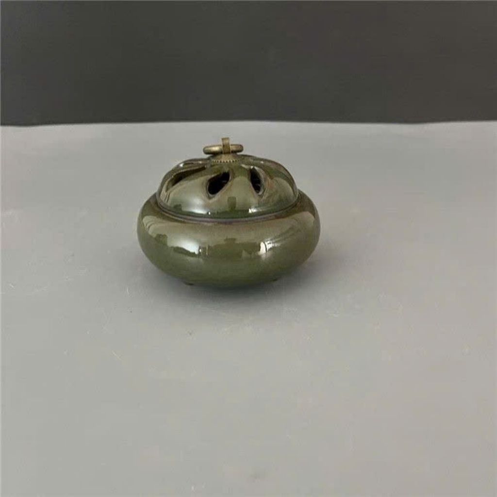  Lư Trầm Sưu Tầm Men Xanh Lá Hoa Sen Cao Cấp BKCECN-10385 