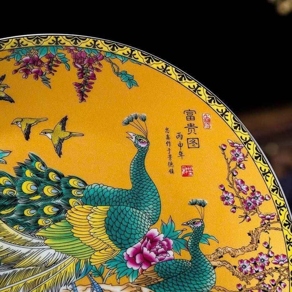  Đĩa Thưởng Chim Công Phú Quý Sưu Tầm Cao Cấp BKCECN-10386 