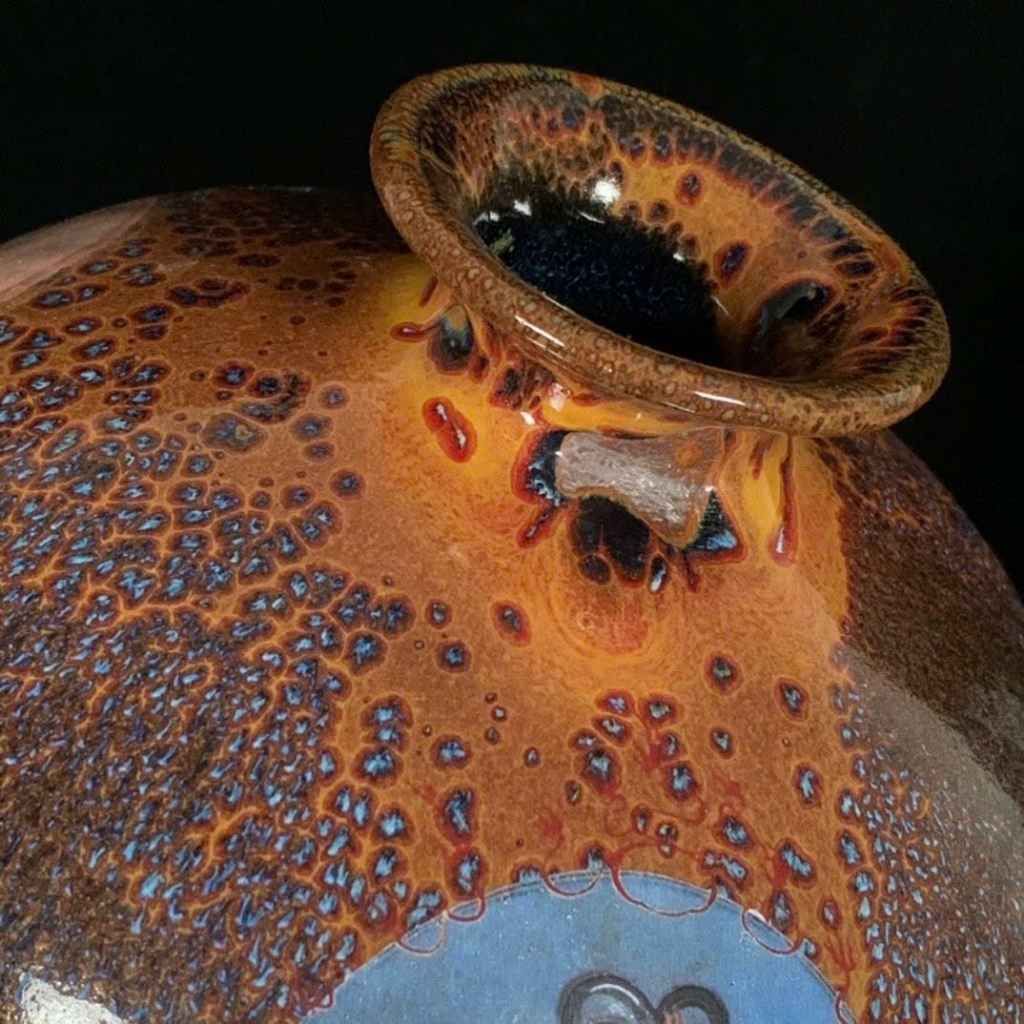  Bình Phật Quan Âm Men Hỏa Biến Sưu Tầm BKCECN-10389 