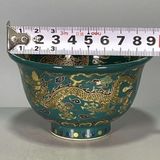  Bát Sưu Tầm Men Xanh Vẽ Rồng Vàng Cao Cấp BKCECN-10390 