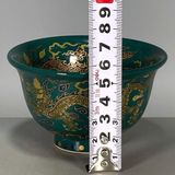  Bát Sưu Tầm Men Xanh Vẽ Rồng Vàng Cao Cấp BKCECN-10390 