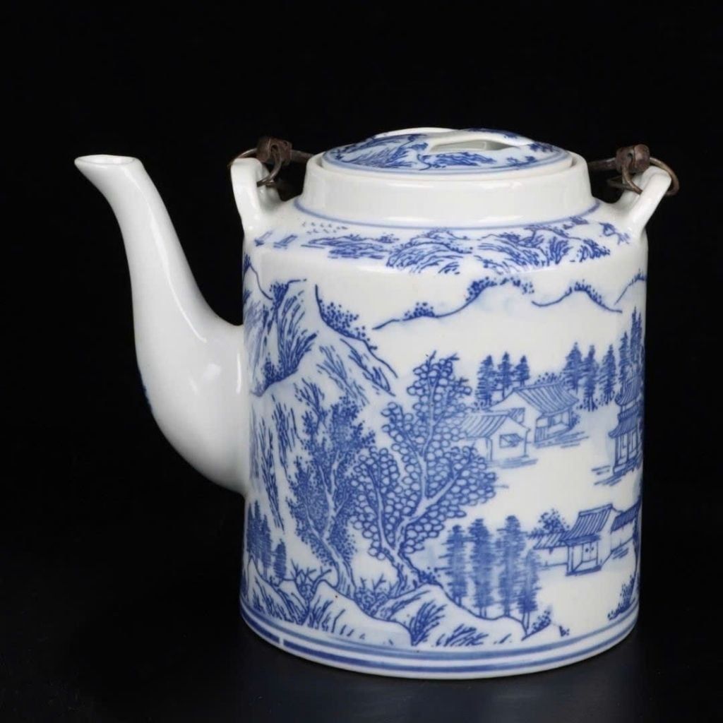  Ấm Tích Sưu Tầm Men Lam Phong Cảnh BKCECN-10401 