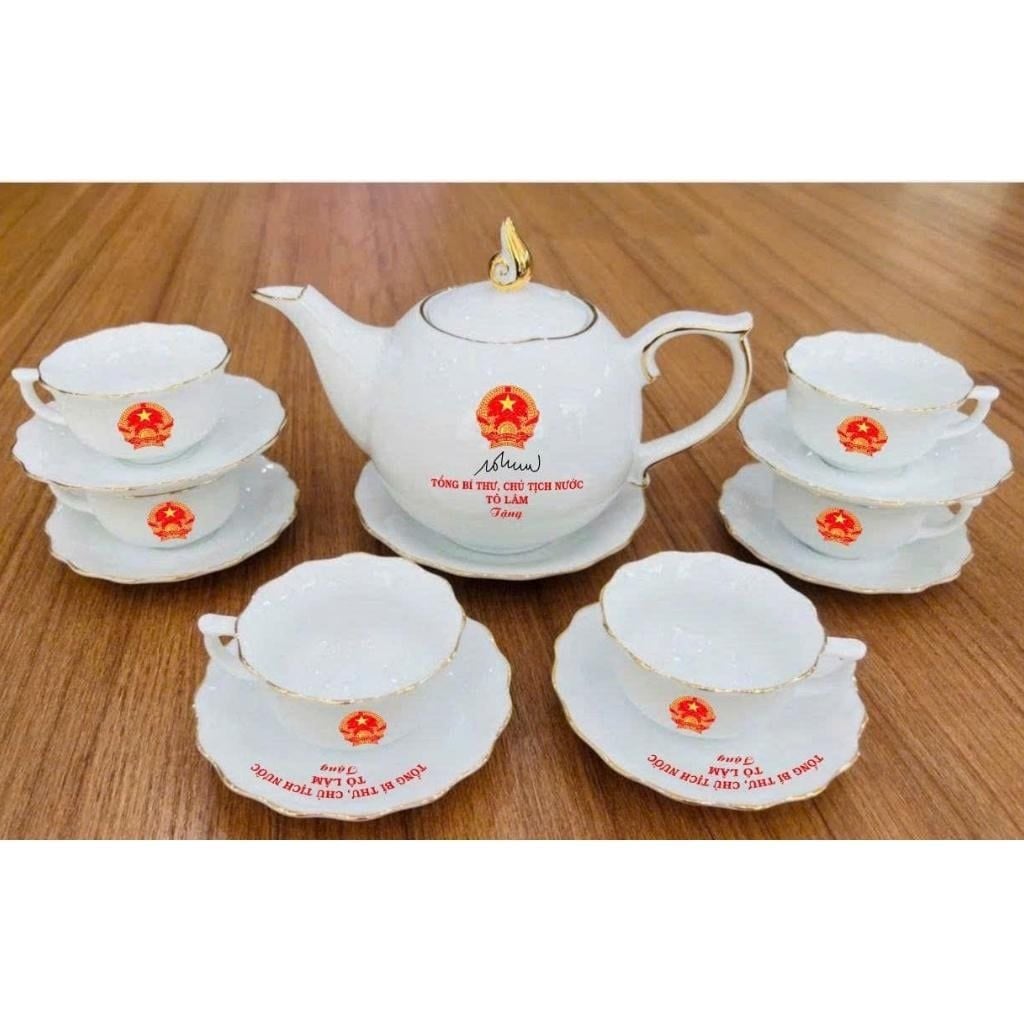  Bộ Ấm Chén Tổng Bí Thư Chủ Tịch Nước Tô Lâm Gốm Bát Tràng BKCECN-10406 