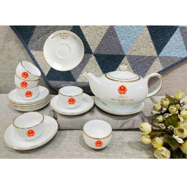  Bộ Ấm Chén Bát Tràng Thủ Tướng Chính Phủ Lê Minh Hưng BKCECN-10415 