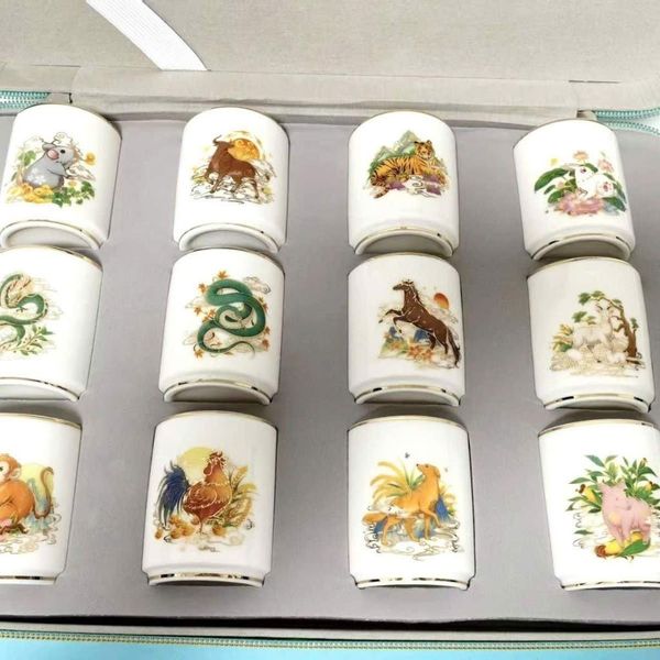  Bộ Chén 12 Con Giáp Sứ Cao Cấp BKCECN-10429 