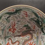  Đĩa Thưởng Sưu Tầm Vẽ Rồng Ngũ Sắc Đường Kính 23cmBKCECN-10430 