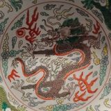  Đĩa Thưởng Sưu Tầm Vẽ Rồng Ngũ Sắc Đường Kính 23cmBKCECN-10430 
