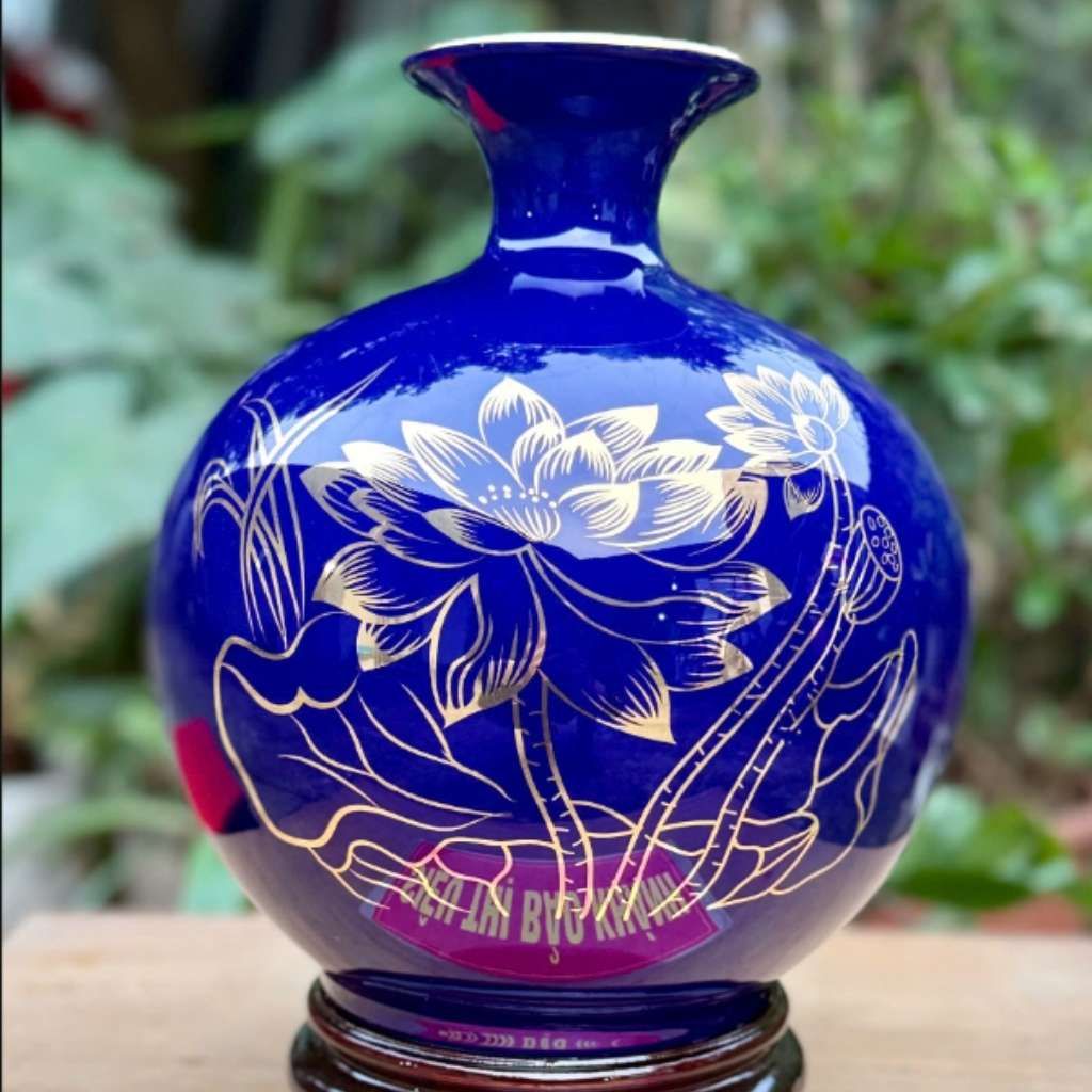  Bình Gốm Thủ Tướng Lê Minh Hưng Men Xanh BKCECN-10432 