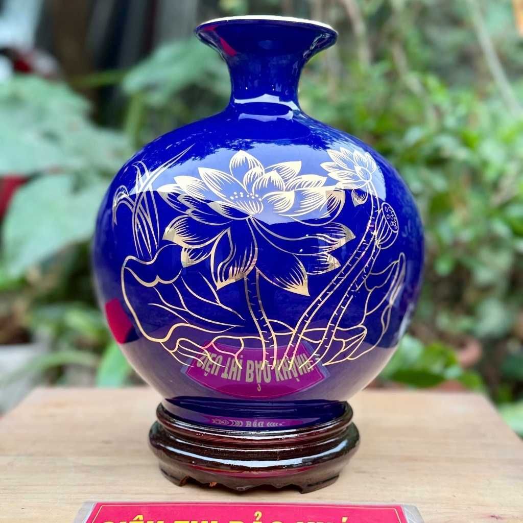  Bình Gốm Thủ Tướng Lê Minh Hưng Men Xanh BKCECN-10432 