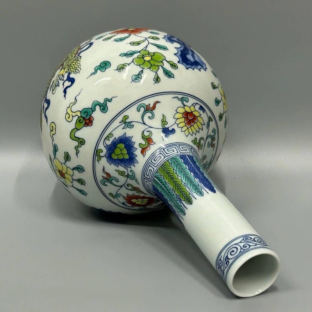  Bình Gốm Sứ Cổ Vẽ Tay Họa Tiết Kỳ Lân Đẹp BKCECN-10434 