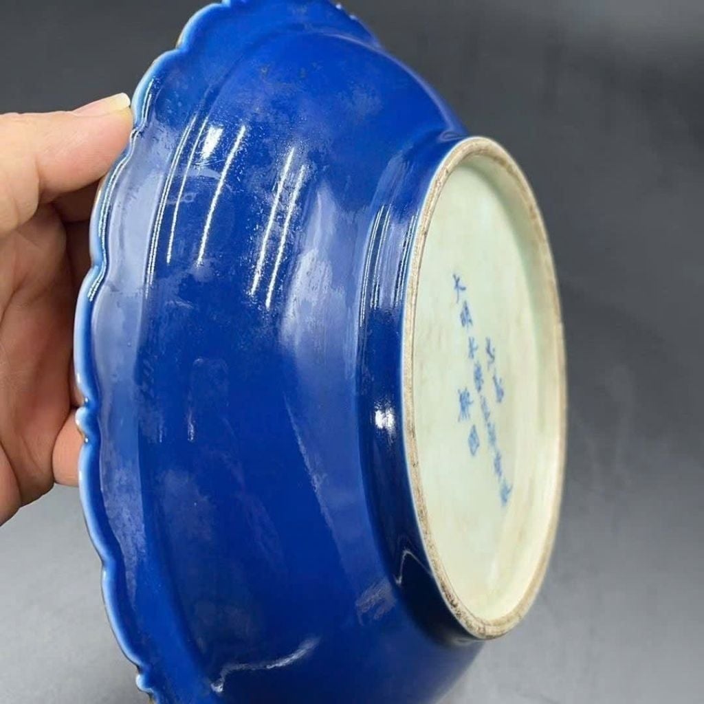  Đĩa Thưởng Gốm Sứ Họa Tiết Song Phượng Cổ BKCECN-10439 