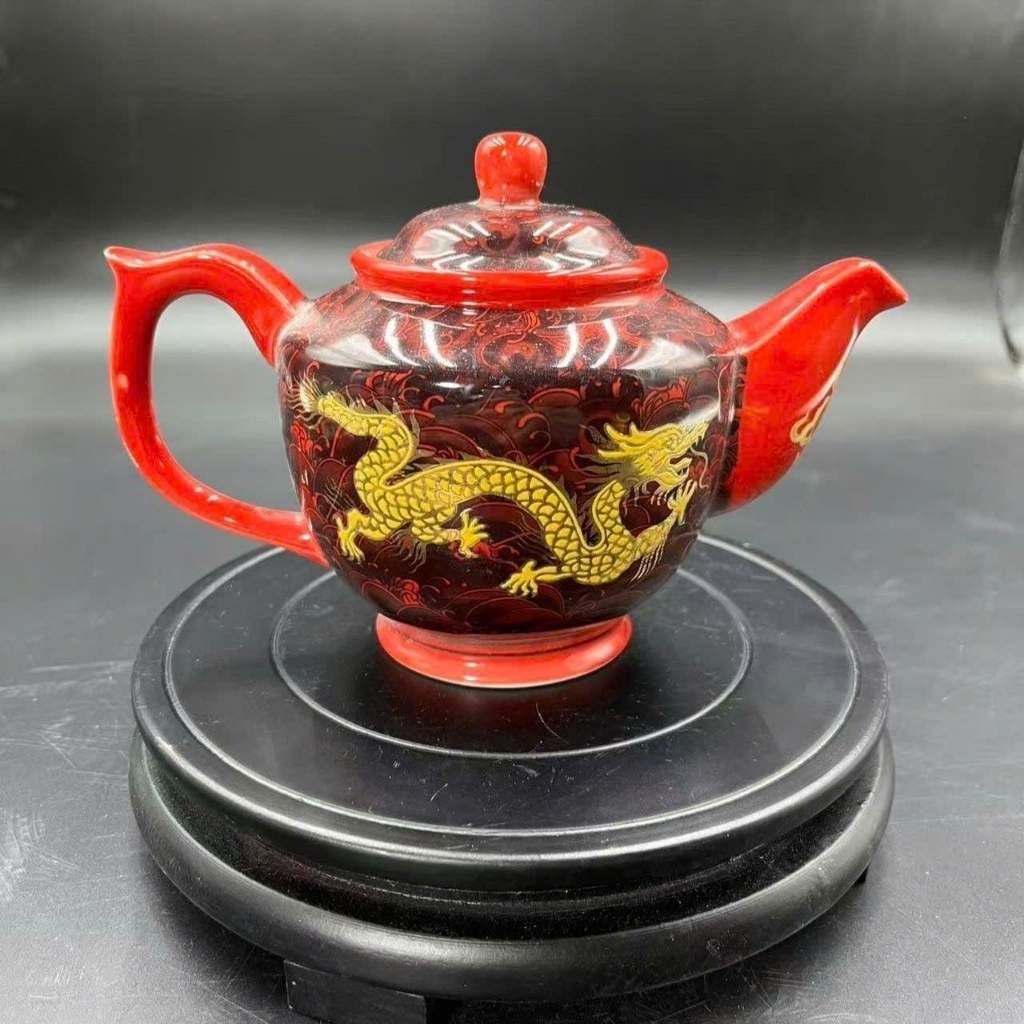  Ấm Trà Gốm Sứ Họa Tiết Rồng Vàng Sưu Tầm BKCECN-10447 