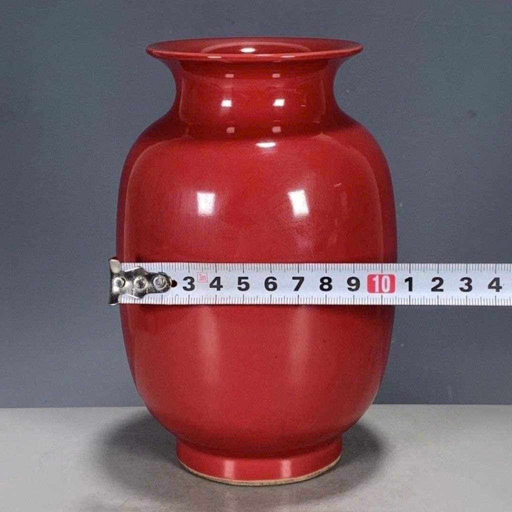  Bình Gốm Sứ Đỏ Sưu Tầm Cao 17cm BKCECN-10449 