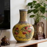  Bình Gốm Sứ Vẽ Đào Thọ Trường Sinh Cao 40cm BKCECN-10463 